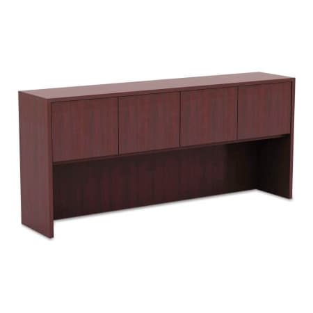 Alera Alera Hutch with Doors - 70-5/8"W x 15"D x 35-1/2"H - Mahogany - Valencia Series VA287215MY